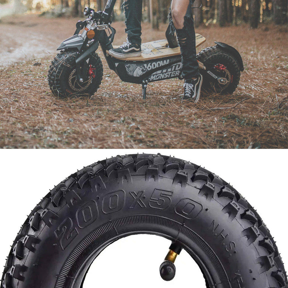 200x50 Off-Road Scooter Tire and Inner Tube Replacement for Ra-zor Pro RDS Dune Buggy 8x2 inch Pneumatic Tire wheelchair Tyre