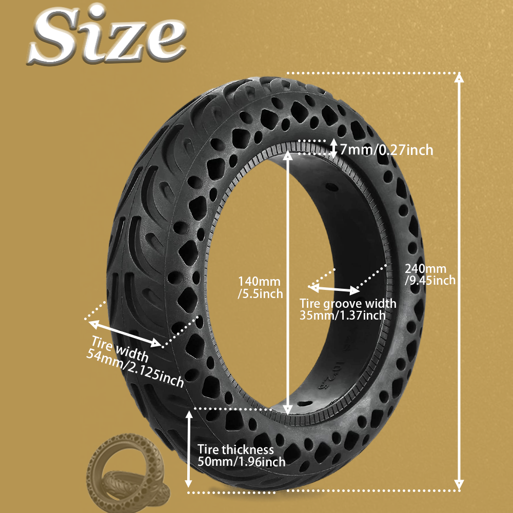 10 inch Scooter Wear Resistant Tire 10*2.125/2.0 Honeycomb Solid Tire For xiaomi mi4 Pro / Gotrax / KUGOO Electric Scooter Tyre