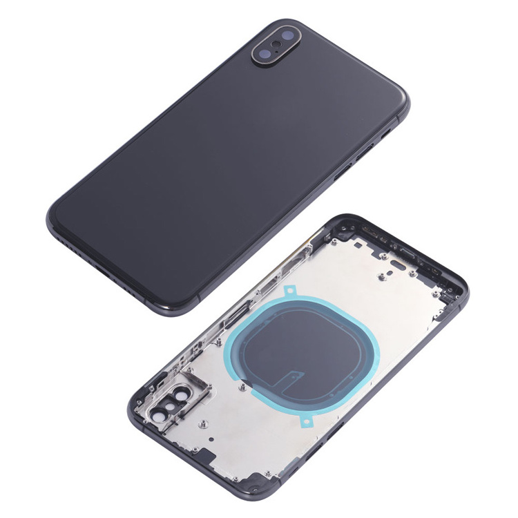 Factory Wholesale Battery Back Cover Assembly For Iphone Xs max Housing With Wireless Charger Flex And Button Small Parts