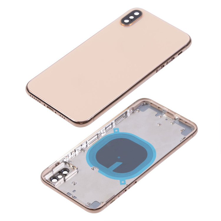 Factory Wholesale Battery Back Cover Assembly For Iphone Xs max Housing With Wireless Charger Flex And Button Small Parts