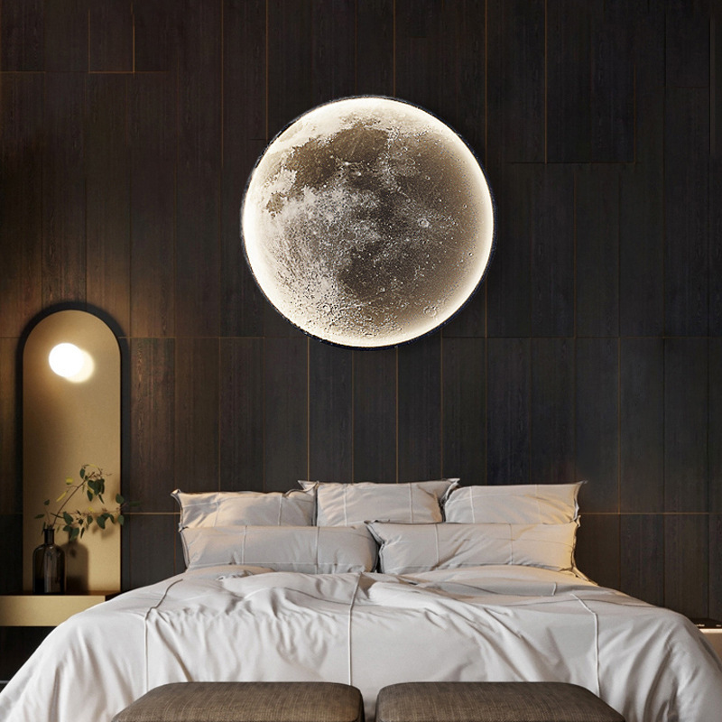 Modern Luxury Minimalist Lights Wireless Environmental Indoor Living Room Bedroom Moon Led Wall Lamps