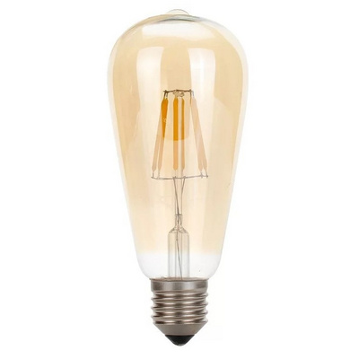 E27 LED Bulb Dimmable Energy Saving Light Bulbs ST64 Screw Edison Light Bulbs 6W/Warm White