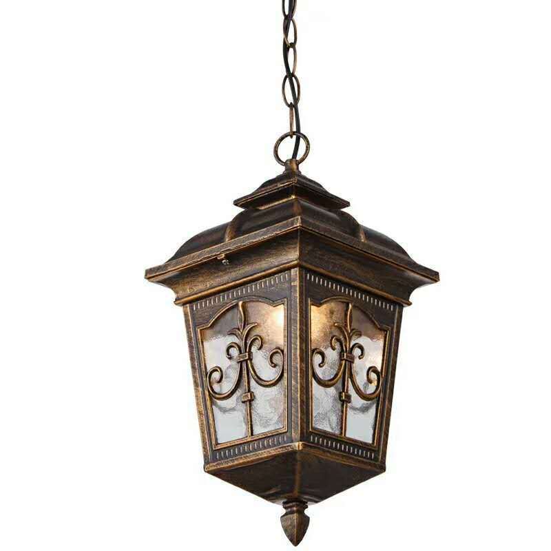 American loft retro aisle hanging lamp garden gazebo rustic small lamp outdoor waterproof industrial vintage glass pendant light