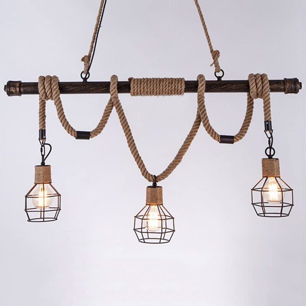 Pendant Lights Chandelier Celling Lamp Hanging Light Fixture with Cage Guard for Indoor Warehouse