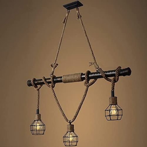 Pendant Lights Chandelier Celling Lamp Hanging Light Fixture with Cage Guard for Indoor Warehouse