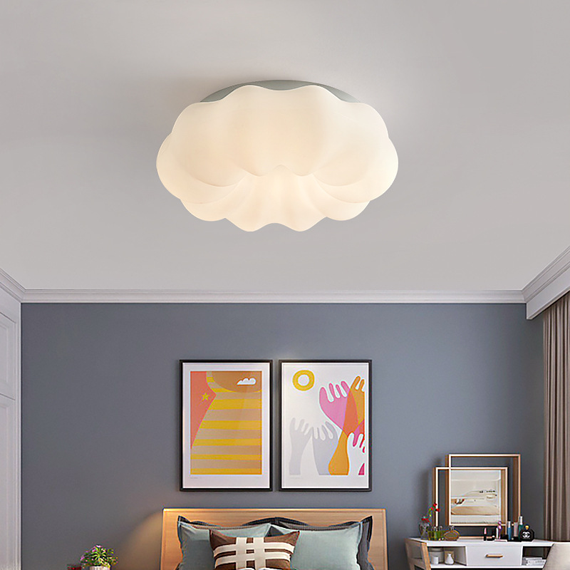 Modern Acrylic Iron Bedroom Cloud Ceiling Light Pumpkin Type 15w Pull Chain Led Bangladesh Living Room Ceiling Light Chandelier