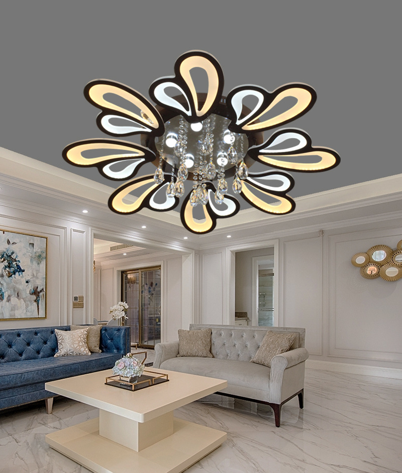 Acrylic ceiling lights home decor dimmable ceiling lights with remote control modern led flowers ceiling light