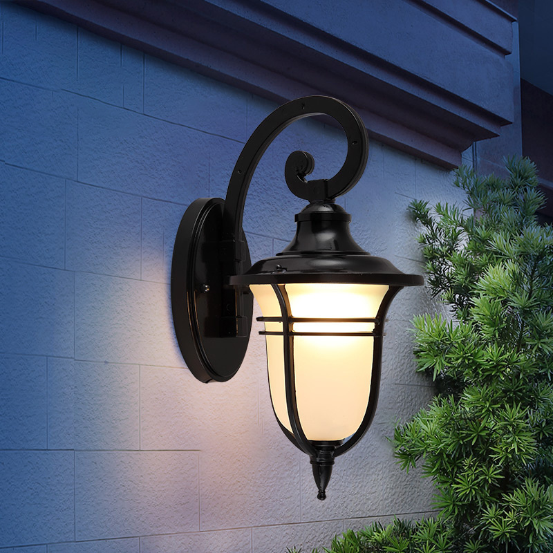 Garden waterproof lighting LED Wall Lights rotating column solar lamp latest remote control timer outdoor garden wall lamp