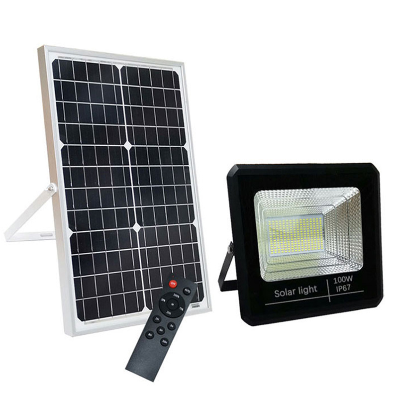 Solar Floodlight 300W 200W 100W Reflector LED Spotlight Solar Lights Outdoor IP67 Waterproof 200w solar flood light