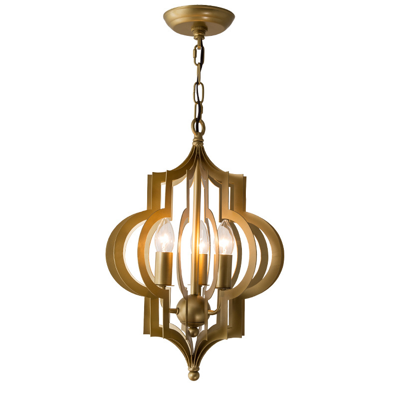 Bedroom Dinning Room Creative Home Lighting Fixtures Bedside Luster New Gold American Country Style Small Chandelier