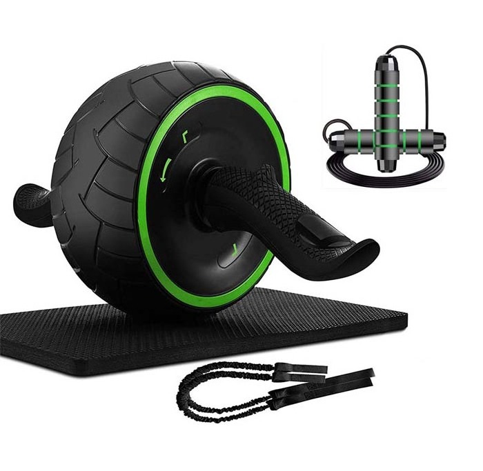 Portable Equipment 5-in-1 Abdominal Wheel Roller Kit Home Exercise Workout Easy Assembling Wheel Roller kit