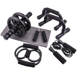 Portable Equipment 5-in-1 Abdominal Wheel Roller Kit Home Exercise Workout Easy Assembling Wheel Roller kit