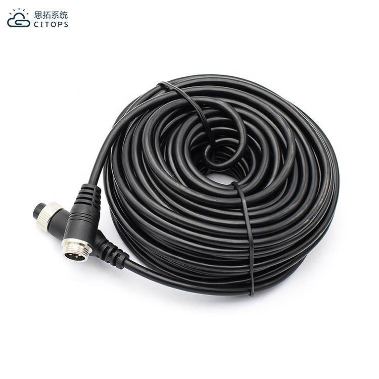 Extension Cable 4 Pin Aviation Cable Waterproof Truck Trailer Vehicle Camera Kits Mdvr Cable with 5m/10m/15m/20m Optional