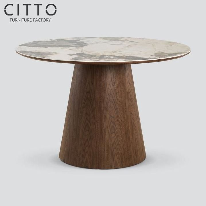 Home Furniture Customize Modern Round Dining Table Traditional Acceptale New Natural Dining Set Chairs for Dining Table