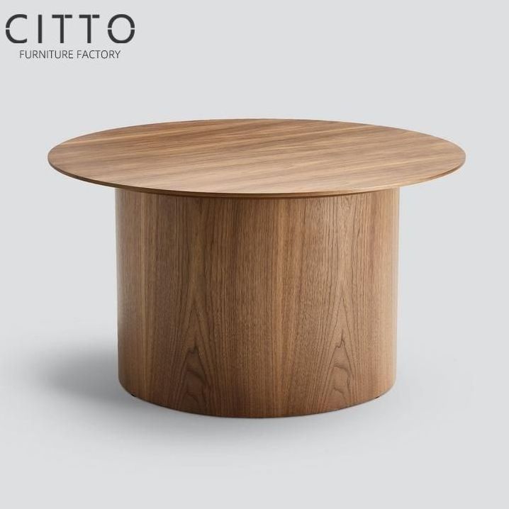 Factory Hot Sale Wooden Coffee Table Multifunctional Creativity Coffee Table Round Korean Coffee Table