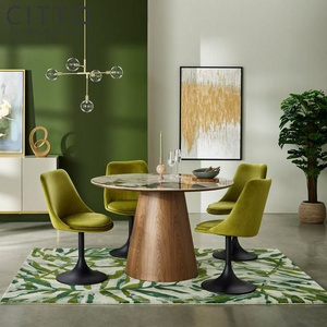 Home Furniture Customize Modern Round Dining Table Traditional Acceptale New Natural Dining Set Chairs for Dining Table