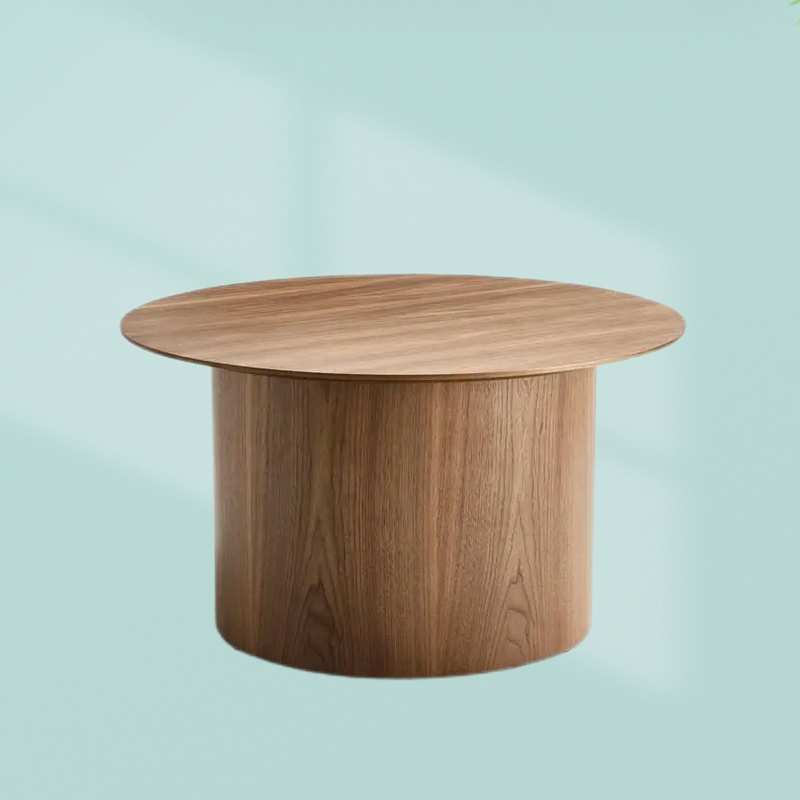 Factory Hot Sale Wooden Coffee Table Multifunctional Creativity Coffee Table Round Korean Coffee Table