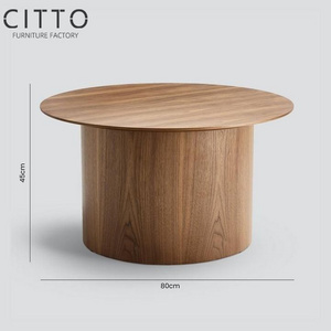 Factory Hot Sale Wooden Coffee Table Multifunctional Creativity Coffee Table Round Korean Coffee Table