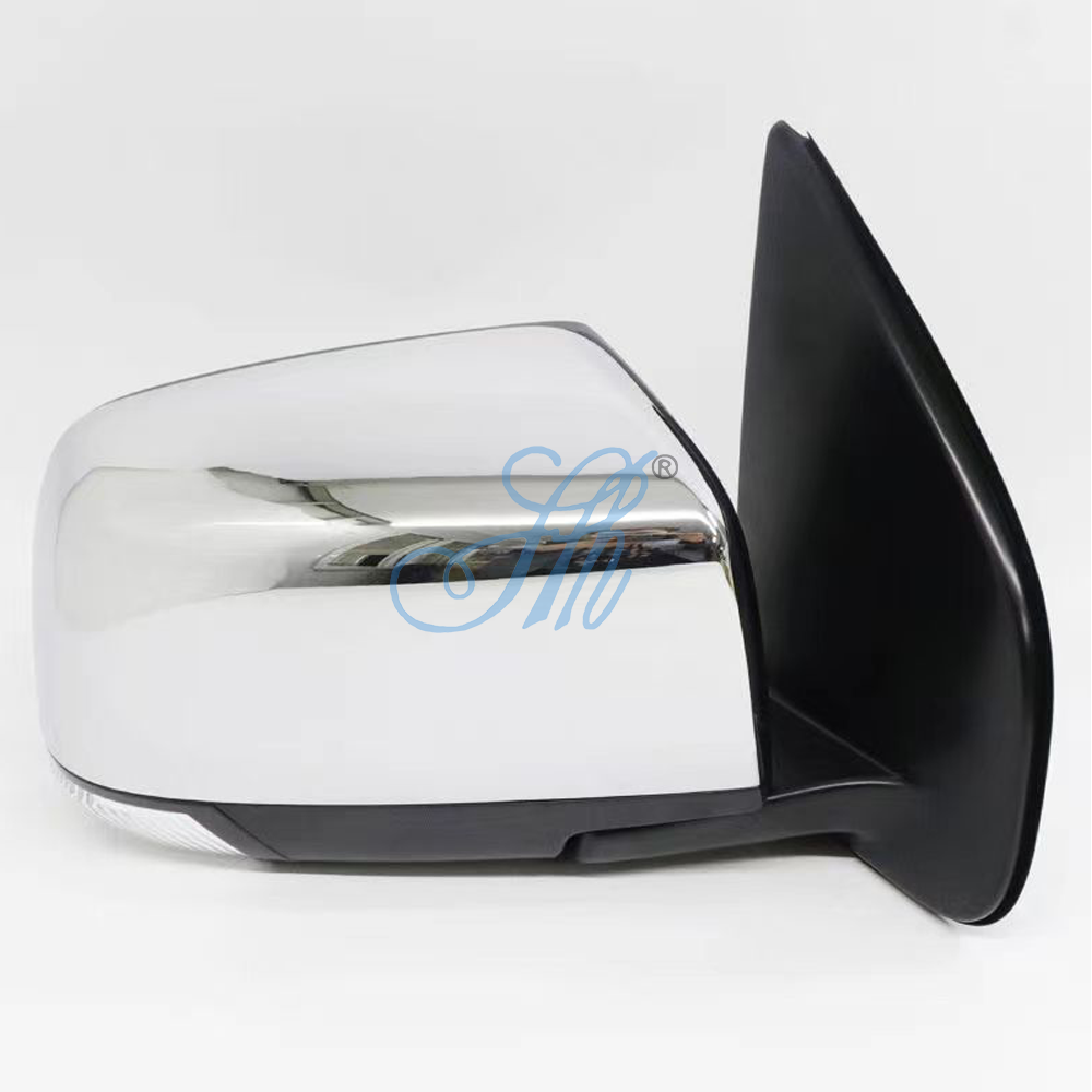 Factory Price ISUZU Pickup Truck Chrome Rearview mirror with Lamp for D-MAX NKR TFR Car Spare parts reversing Mirror with light