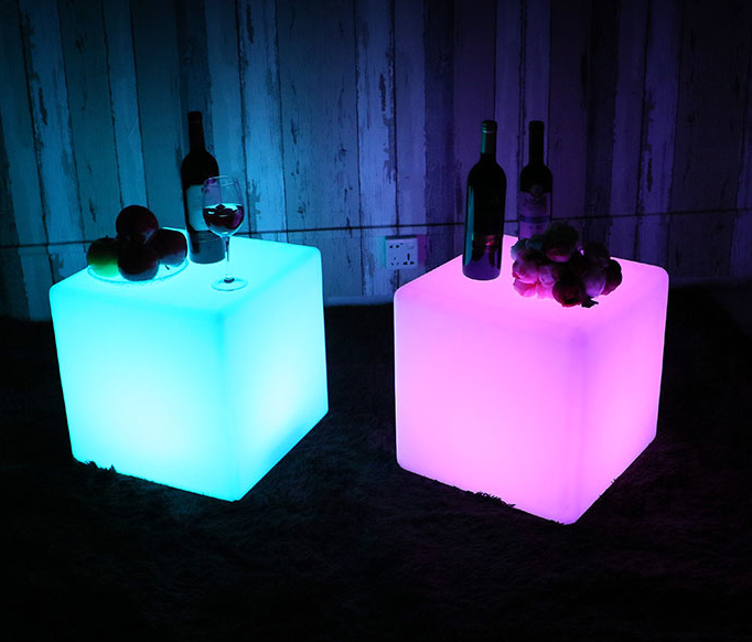 CART waterproof IP 65 lounge chair illuminated furniture led light cube