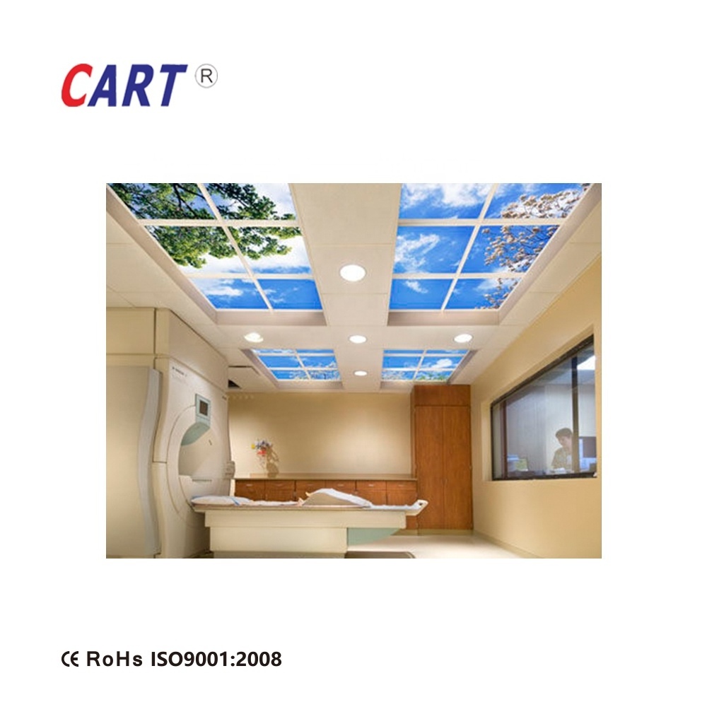 Frameless Panel Light Picture Office Frame 3D Photo Blue Sky Ceiling Wallpaper Artificial Cloud Virtual Tv Skylight Led Lighting