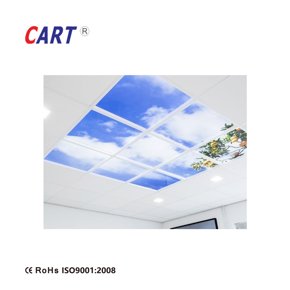 Frameless Panel Light Picture Office Frame 3D Photo Blue Sky Ceiling Wallpaper Artificial Cloud Virtual Tv Skylight Led Lighting