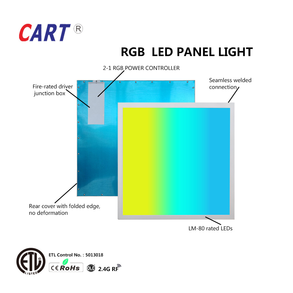 square RGB RGBW RGB+CCT  Suspended Ceiling hanging acrylic  small LED  Light Panel  color changing led light panel