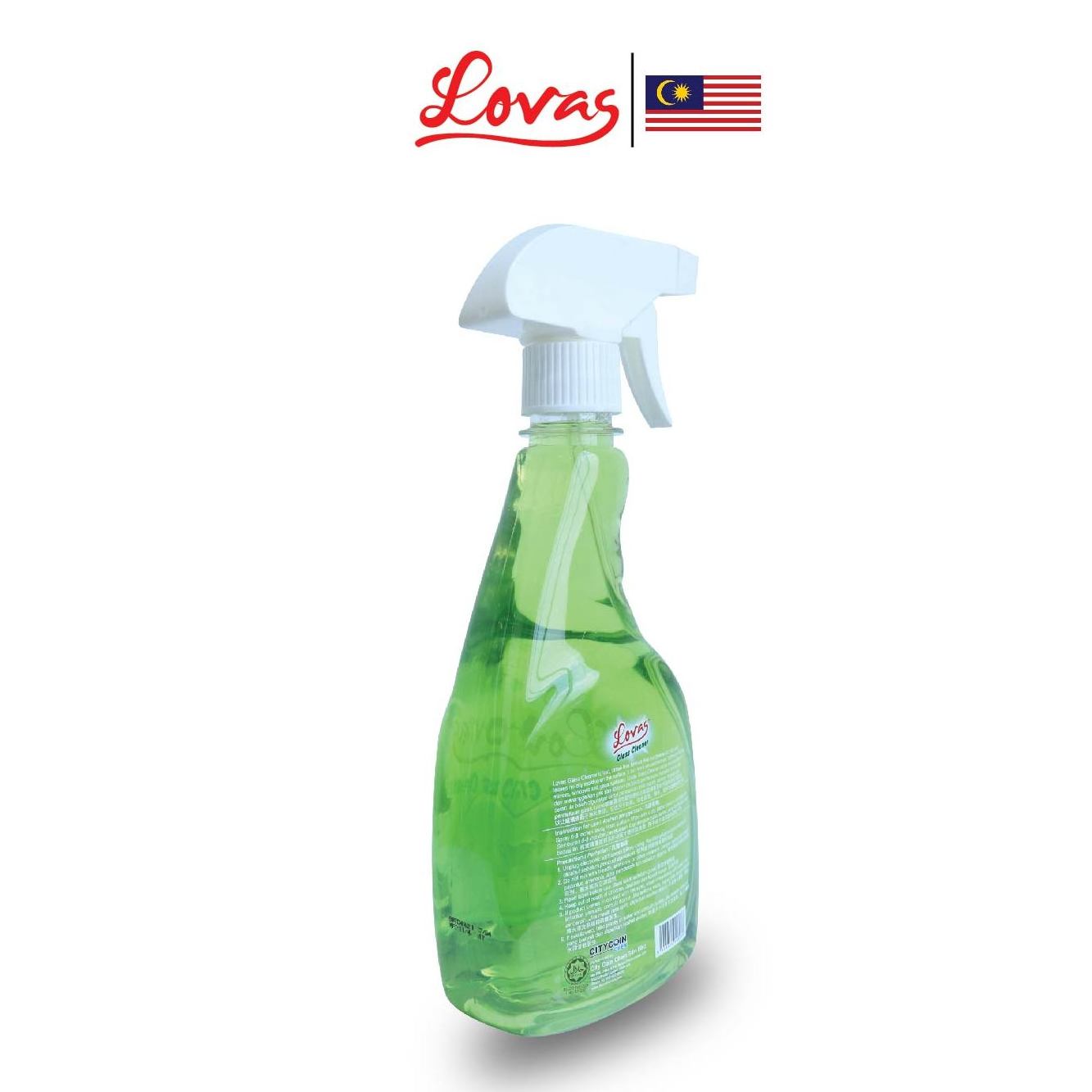 Multi-purpose Glass and Surface Liquid Spray Cleaner Detergent Surfaces, Stainless Steel Clear Light Green Apple Fragrance HALAL