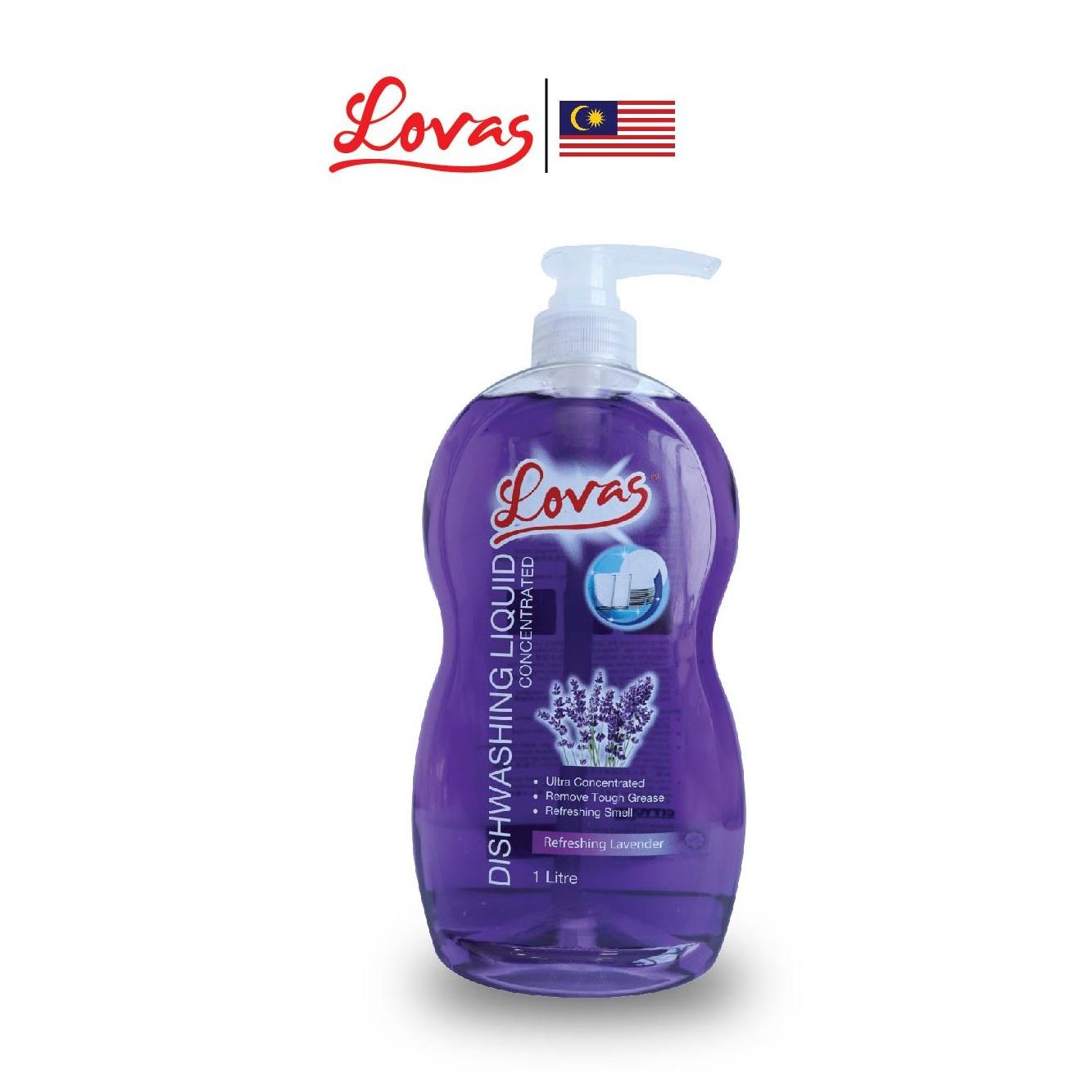 Go Green Concentrated Dishwashing Liquid Cleaner Detergent Kitchen LOVAS Dishwashing Liquid Concentrated - Lavender HALAL