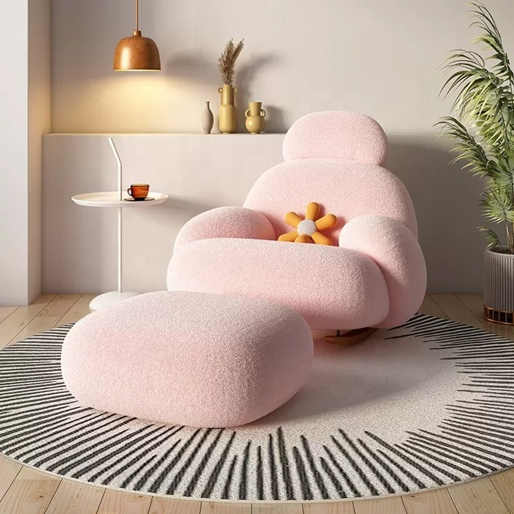 Bubble room pink modern velvet arm armchair single sofa chair living room furniture armchairs for the living room luxury