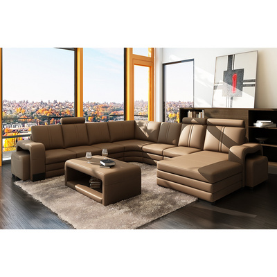 Modern Design Luxury Style Leather Furniture  Sectional Sofa Table For Living Room Sofa Set