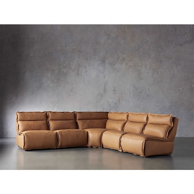 Tan furniture classic sofa wood and leather sectional curved living room sofas power recliner set italian leather recliner sofa