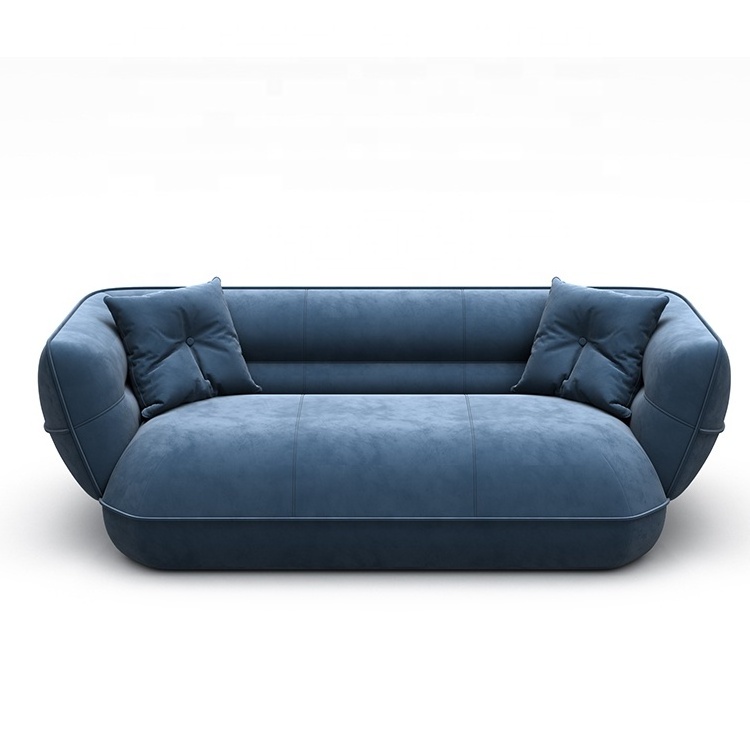 African retro modern sofa design blue fabric sofa set furniture