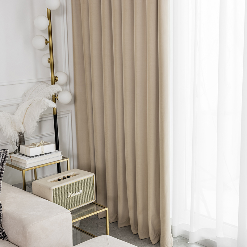 Innermor ready made embroidery curtains for living room window luxury European curtains for the living room with valance