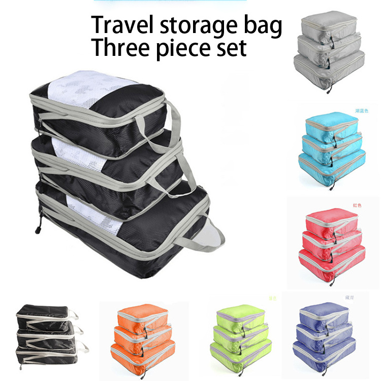 clear backpack fashion Save space cubes waterproof laundry travel organizer storage bag set for clothes shoes