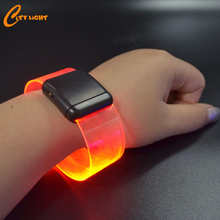 2020 new product halloween favor transparent magnet sound activated led bracelet