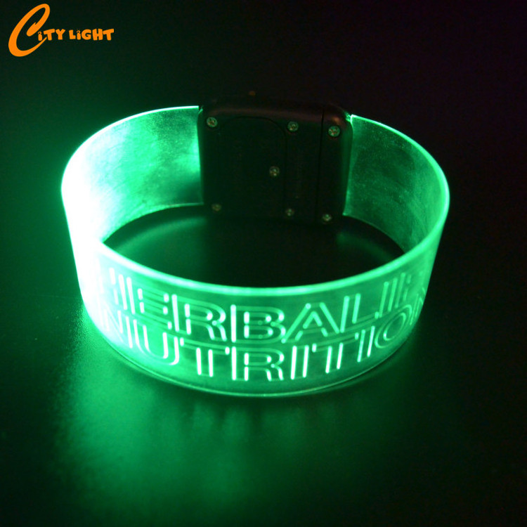 2020 new product halloween favor transparent magnet sound activated led bracelet