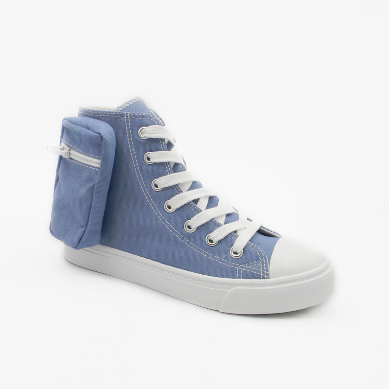 More popular fashionable other trendy basketball style shoes unique pocket design sneakers canvas casual shoes for women