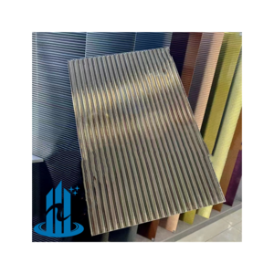 Customized Size Clear and Colored glass Moru Patterned Glass Gold grey color tinted moru reeded fluted obscured glass