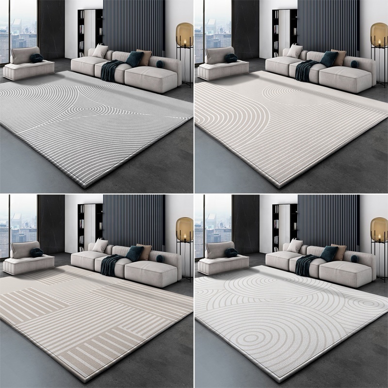 Nordic style Simple Design Print Carpet Fluffy Carpets And Rugs Living Room Absorb Water Carpet