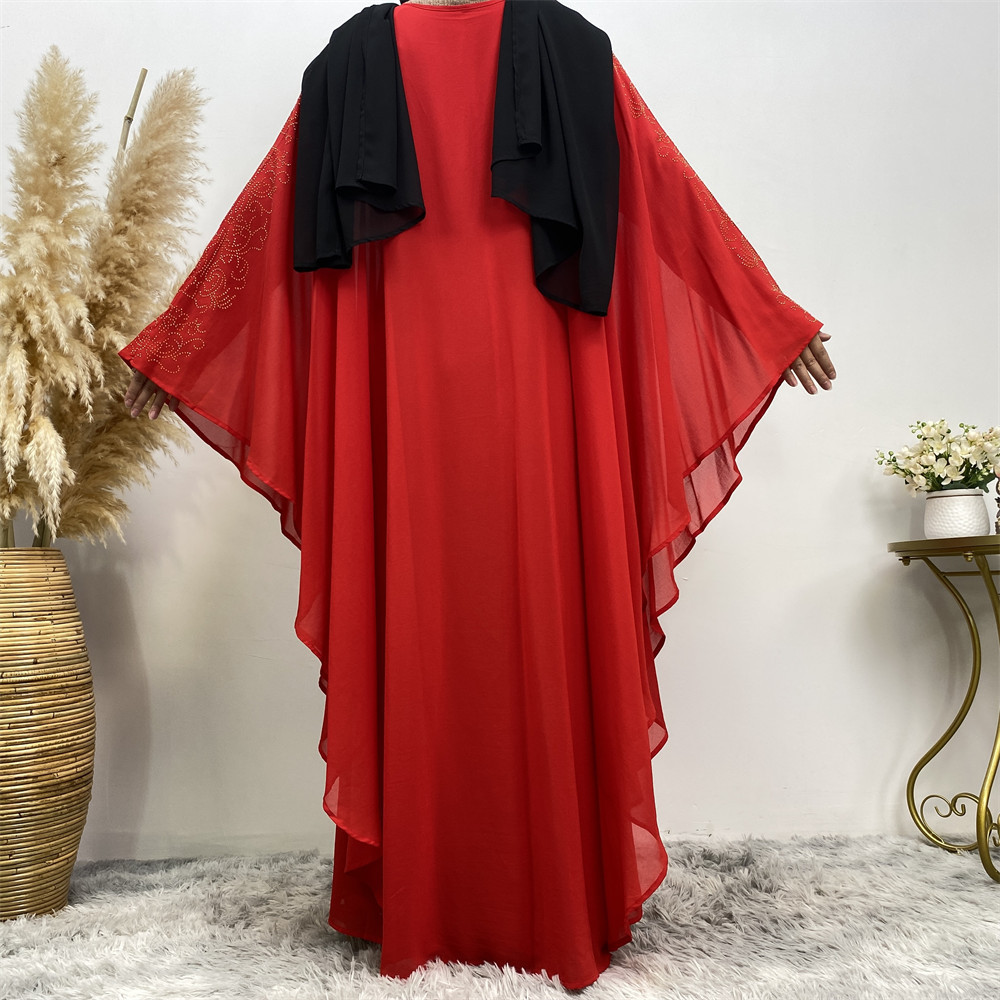 6369# Elegant Chiffon Prom Dubai Kaftan Bead Muslim Modern Women Long Dress