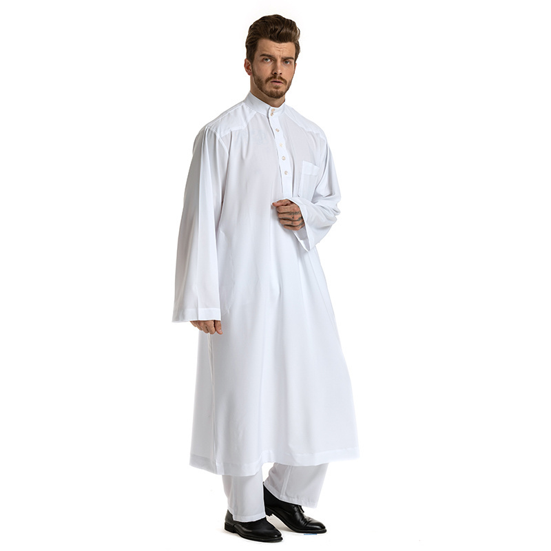 3001# New Clothes Styles For Men 2023 High Quality 2 Pieces Set Arab Muslim Wear Clothes Men's Long Sleeves Dress With Pant