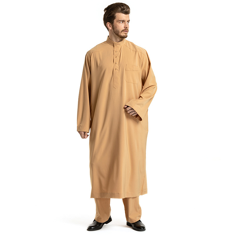 3001# New Clothes Styles For Men 2023 High Quality 2 Pieces Set Arab Muslim Wear Clothes Men's Long Sleeves Dress With Pant