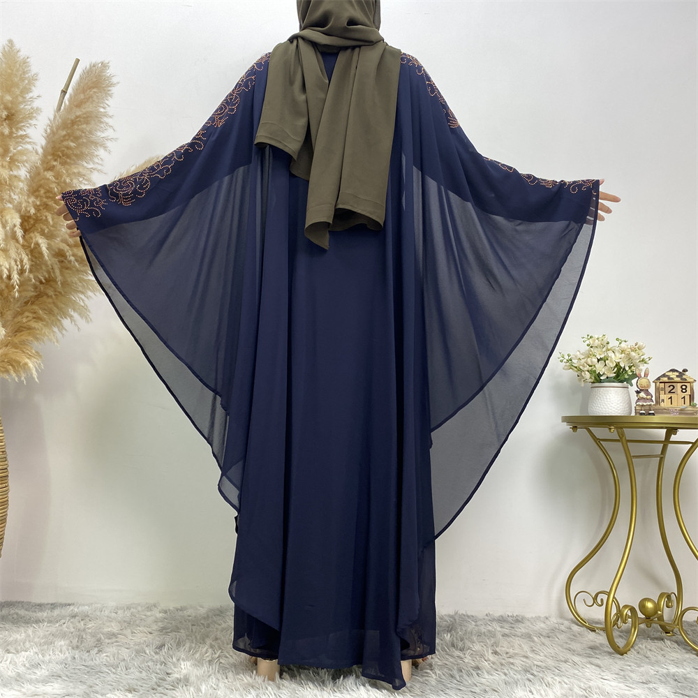 6369# Elegant Chiffon Prom Dubai Kaftan Bead Muslim Modern Women Long Dress