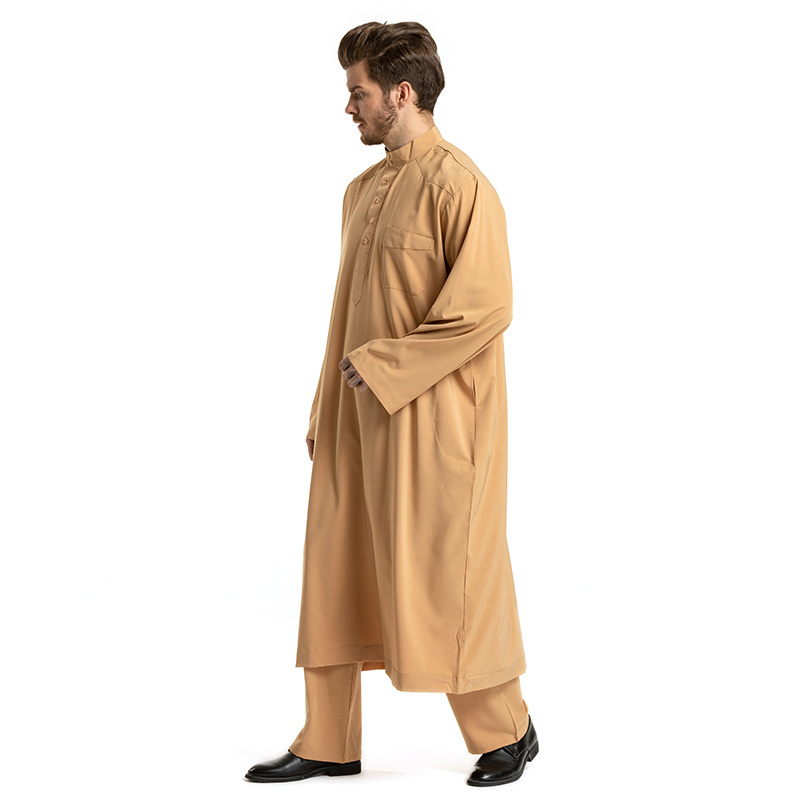 3001# New Clothes Styles For Men 2023 High Quality 2 Pieces Set Arab Muslim Wear Clothes Men's Long Sleeves Dress With Pant