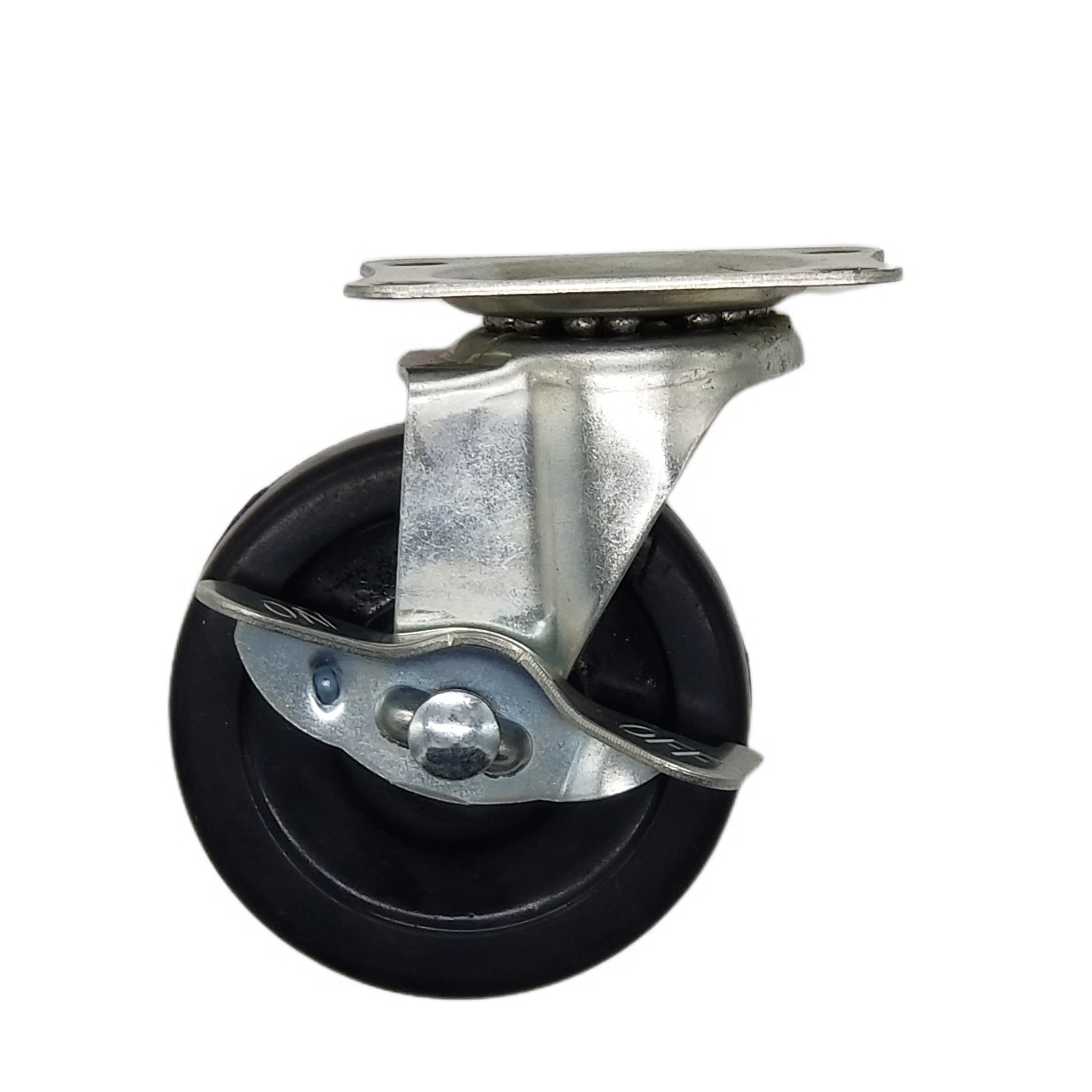 Factory Price High Load Bearing 1.5 Inch Rubber Swivel Light Duty Caster Wheels With Brake