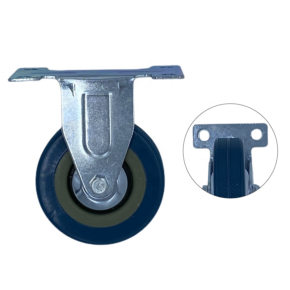 2024 High quality factory handcart 270KG 4-inch flat oriented PU rotary industrial casters