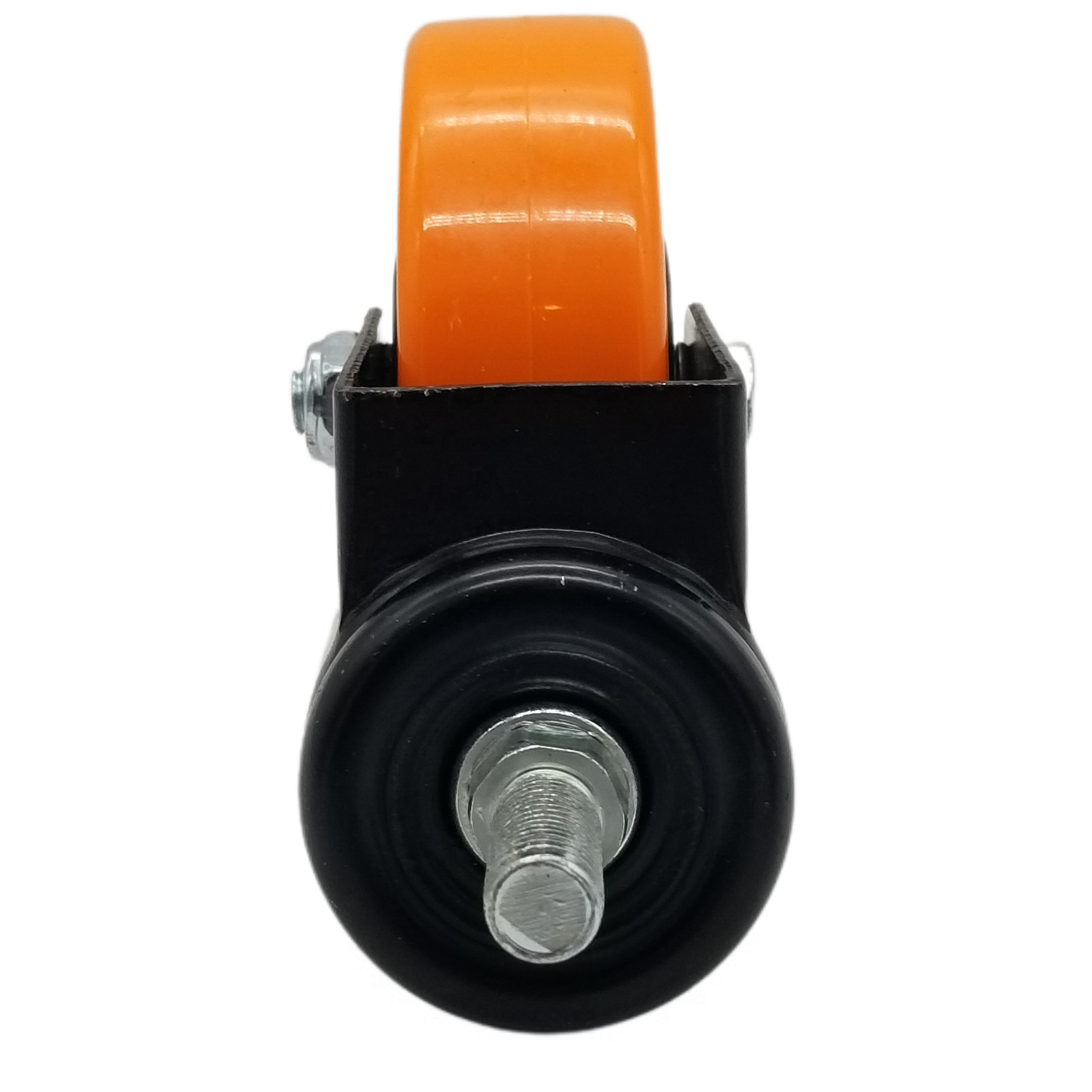 2024 High Quality Universal Screw Orange Medium PU 5-inch Cart Shopping Wheel Caster