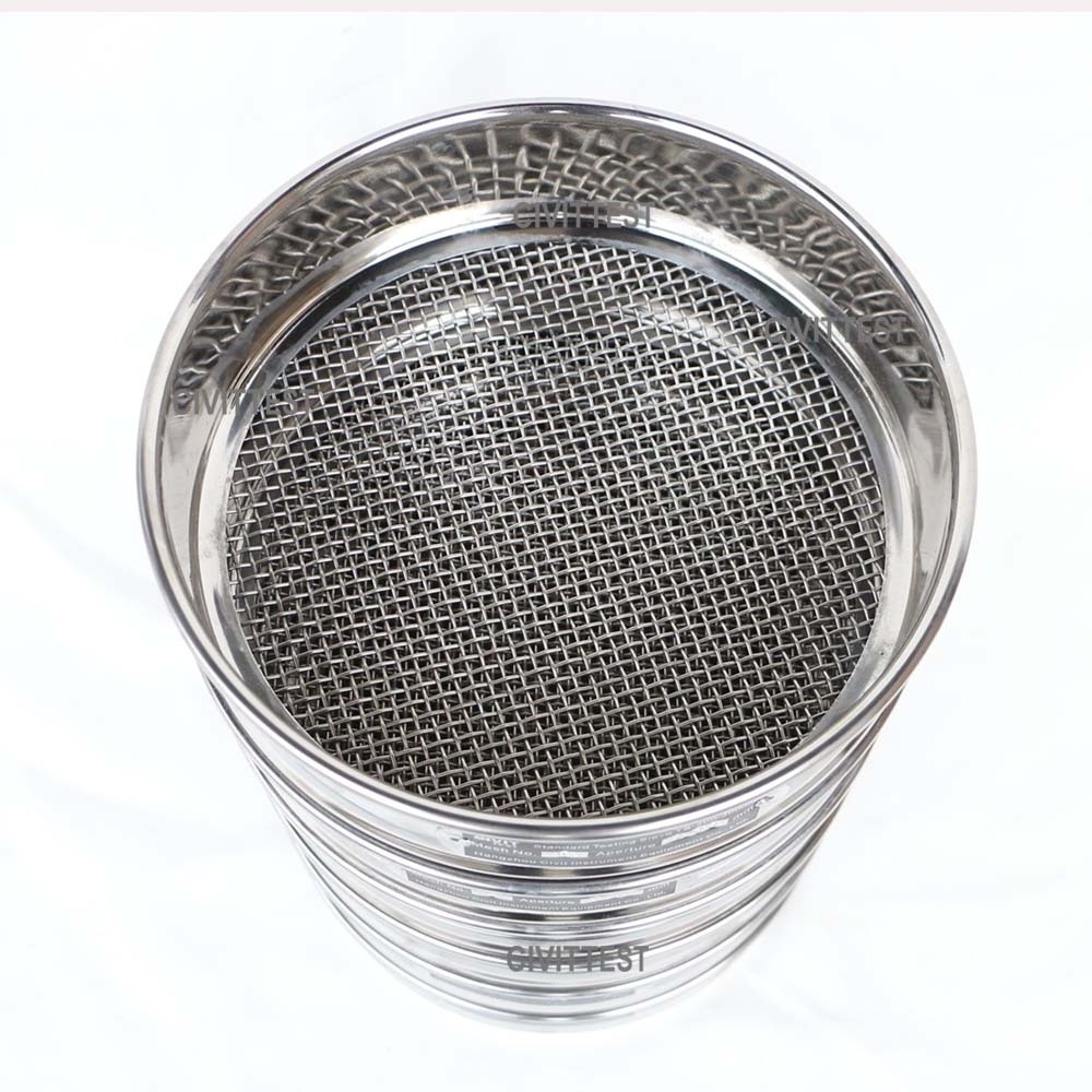 Hot sell sale NF ASTM ISO EN standard 8inch 12inch 16inch Soil aggregate sieving test Stainless steel wire mesh testing sieve