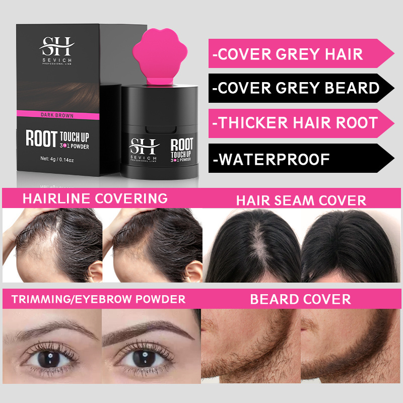 Hair Building Fiber Powder Waterproof Promote Hair Growth Root Touch Up Color Hairline Shadow Powder Hair Loss Concealer Powder